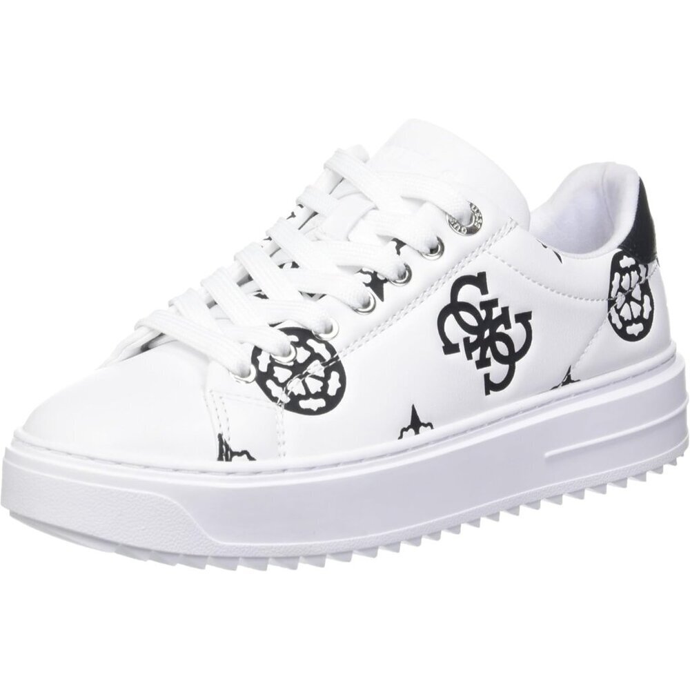 Women's White Imported Denesa Polyurethane Round Toe Sneakers